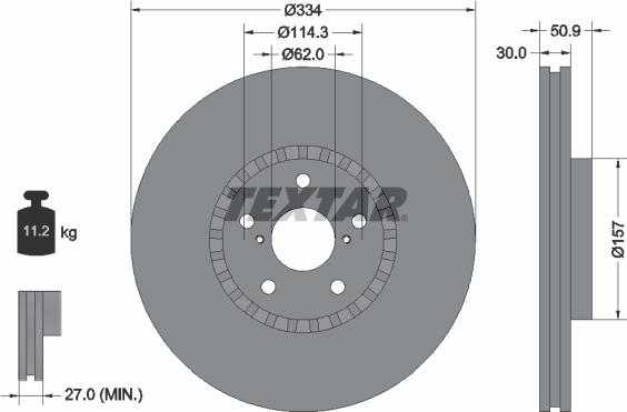 Textar 92147900 - Əyləc Diski furqanavto.az