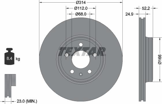 Textar 92159900 - Əyləc Diski furqanavto.az