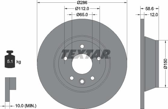 Textar 92159405 - Əyləc Diski furqanavto.az