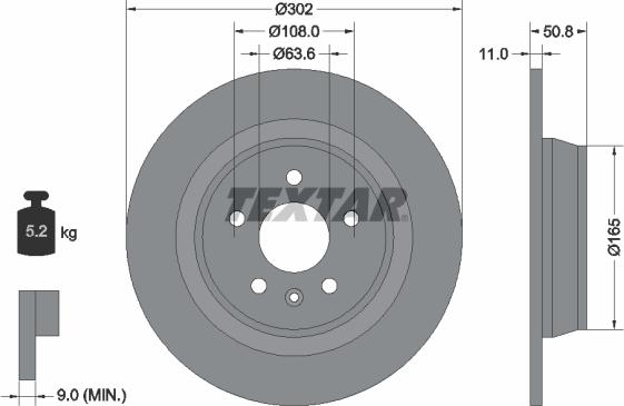 Textar 92159305 - Əyləc Diski furqanavto.az