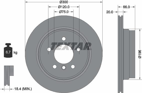 Textar 92154903 - Əyləc Diski furqanavto.az