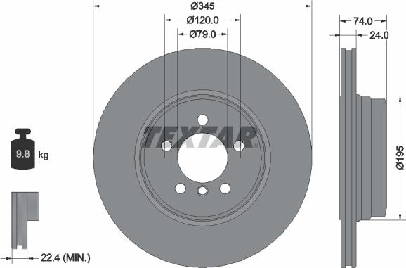 Textar 92155005 - Əyləc Diski furqanavto.az