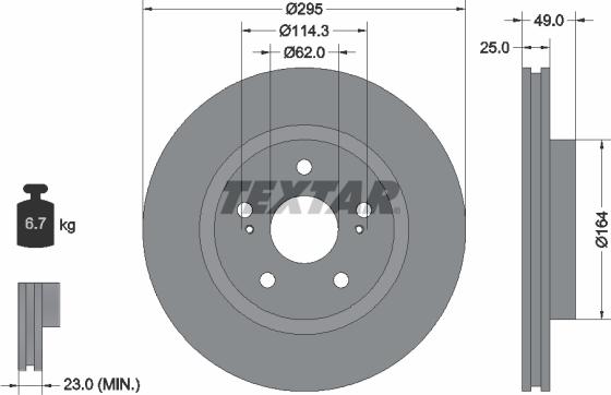 Textar 92156500 - Əyləc Diski furqanavto.az