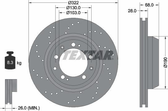 Textar 92150100 - Əyləc Diski furqanavto.az