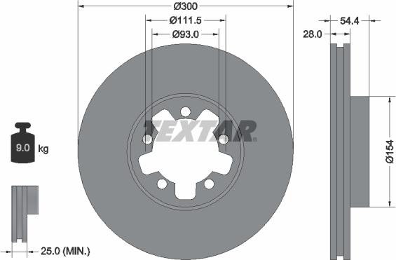 Textar 92151900 - Əyləc Diski furqanavto.az