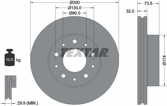 Textar 92157305 - Əyləc Diski furqanavto.az