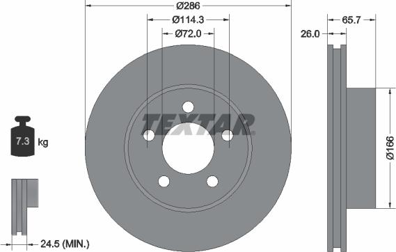 Textar 92169000 - Əyləc Diski furqanavto.az