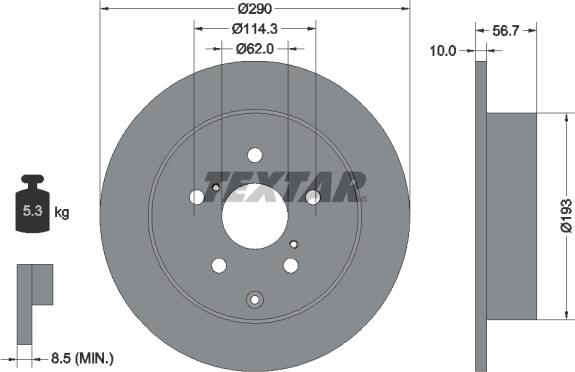 Textar 92164803 - Əyləc Diski furqanavto.az