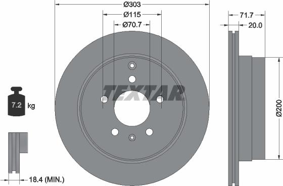 Textar 92165500 - Əyləc Diski furqanavto.az