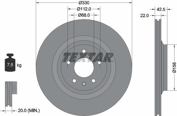 Textar 92160405 - Əyləc Diski furqanavto.az