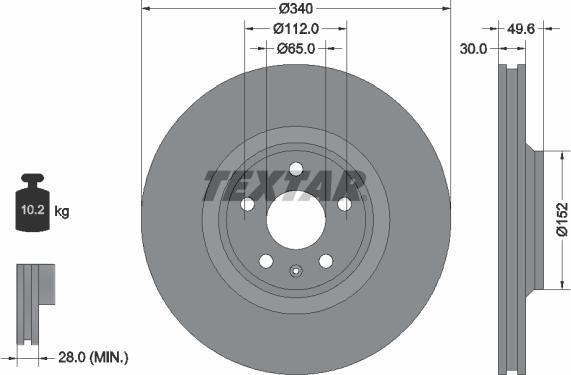 Textar 92160503 - Əyləc Diski furqanavto.az