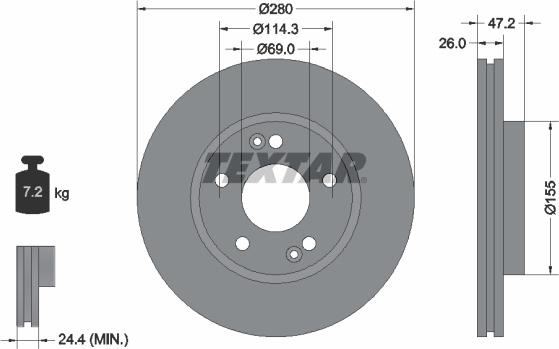 Textar 92161600 - Əyləc Diski furqanavto.az