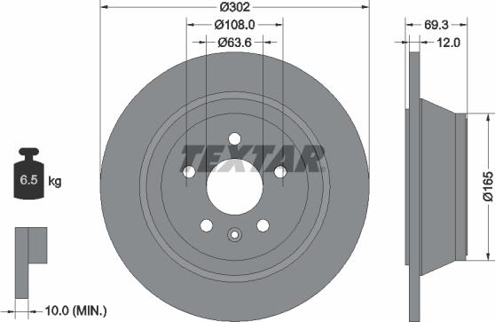 Textar 92168405 - Əyləc Diski furqanavto.az