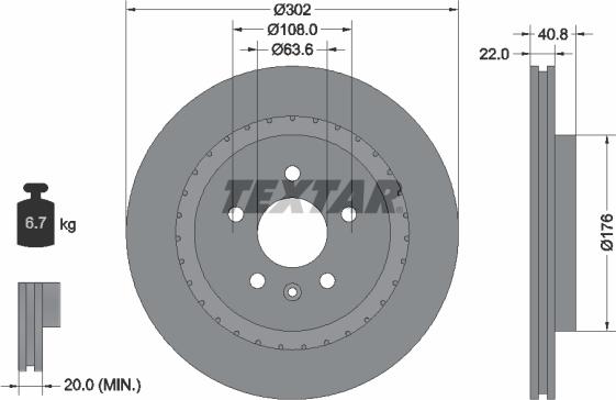 Textar 92168305 - Əyləc Diski furqanavto.az