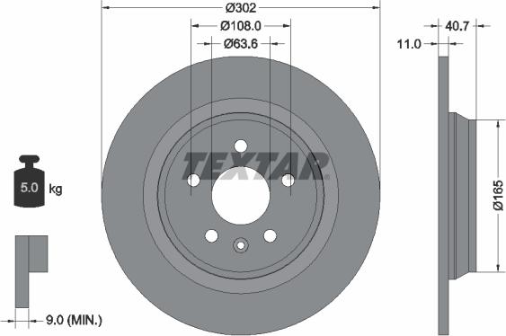 Textar 92162905 - Əyləc Diski furqanavto.az