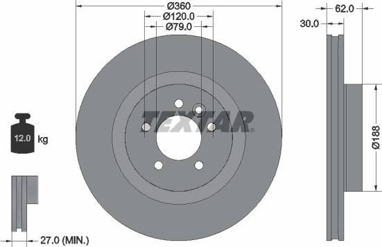 Textar 92162000 - Əyləc Diski furqanavto.az