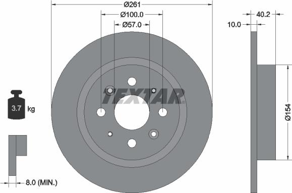 Textar 92162200 - Əyləc Diski furqanavto.az