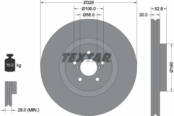 Textar 92167900 - Əyləc Diski furqanavto.az