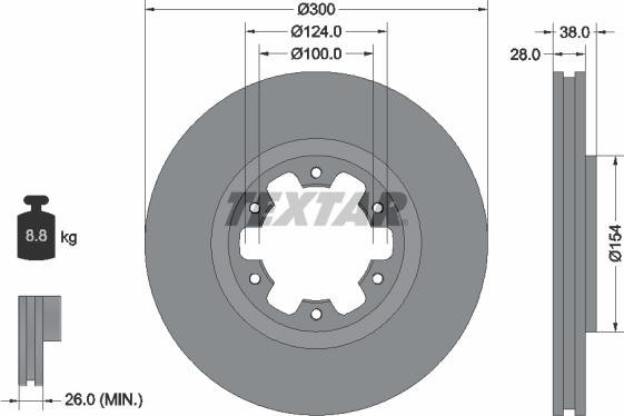 Textar 92109500 - Əyləc Diski furqanavto.az