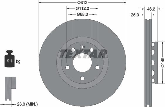 Textar 92106103 - Əyləc Diski furqanavto.az