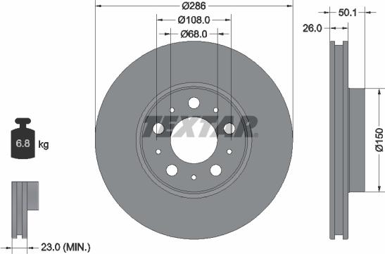 Textar 92100503 - Əyləc Diski furqanavto.az