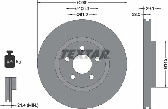 Textar 92108505 - Əyləc Diski furqanavto.az