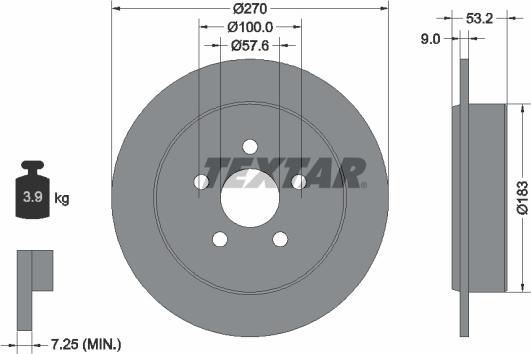 Textar 92108600 - Əyləc Diski furqanavto.az