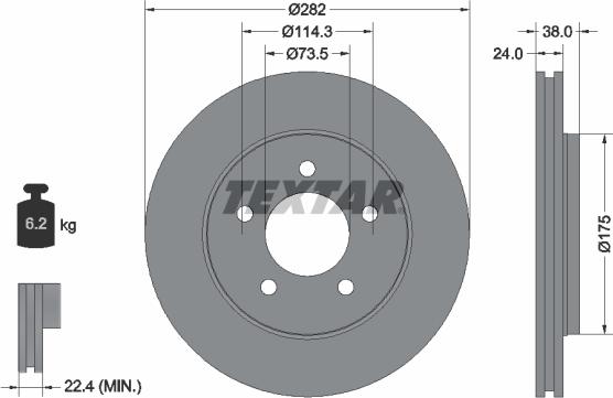 Textar 92108700 - Əyləc Diski furqanavto.az