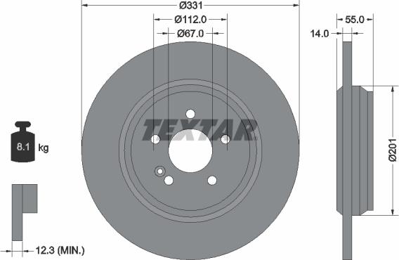 Textar 92103300 - Əyləc Diski furqanavto.az