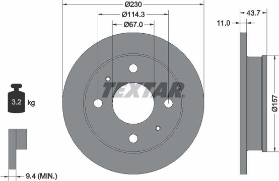 Textar 92102800 - Əyləc Diski furqanavto.az