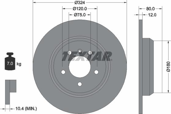 Textar 92107403 - Əyləc Diski www.furqanavto.az