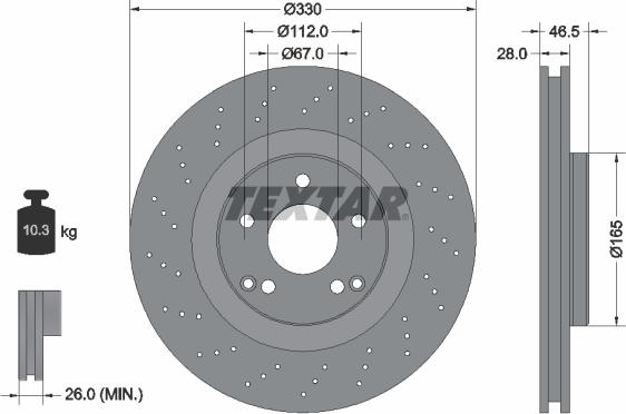 Textar 92119805 - Əyləc Diski furqanavto.az