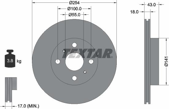 Textar 92114600 - Əyləc Diski furqanavto.az