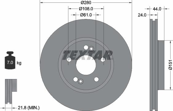 Textar 92113800 - Əyləc Diski furqanavto.az