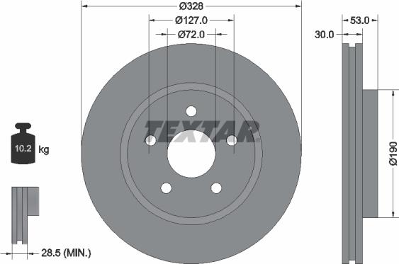 Textar 92184505 - Əyləc Diski furqanavto.az