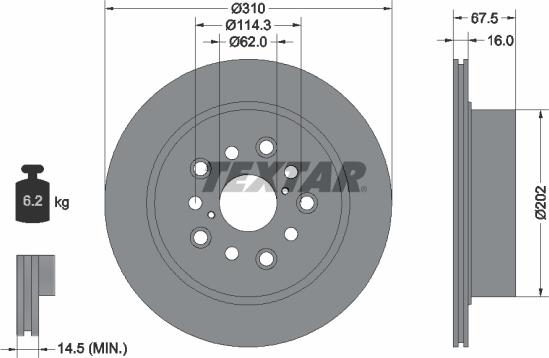 Textar 92185703 - Əyləc Diski furqanavto.az