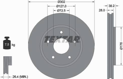 Textar 92181500 - Əyləc Diski furqanavto.az