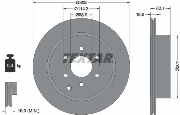 Textar 92181603 - Əyləc Diski furqanavto.az