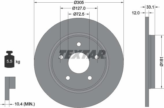 Textar 92181005 - Əyləc Diski furqanavto.az