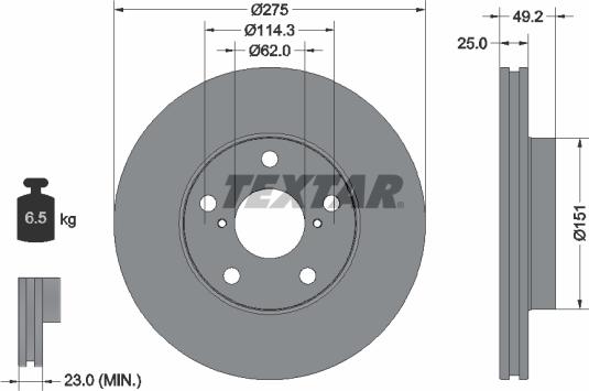 Textar 92139703 - Əyləc Diski furqanavto.az