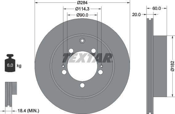 Textar 92134700 - Əyləc Diski furqanavto.az