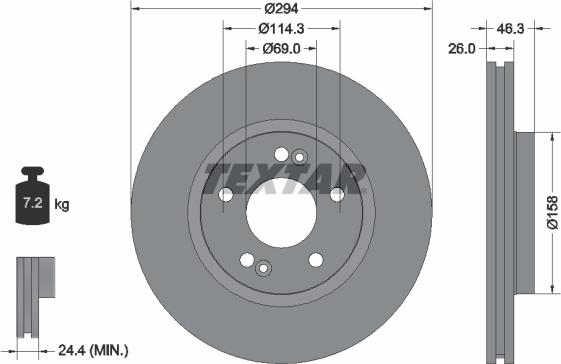 Textar 92136403 - Əyləc Diski furqanavto.az