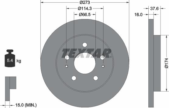 Textar 92138200 - Əyləc Diski furqanavto.az