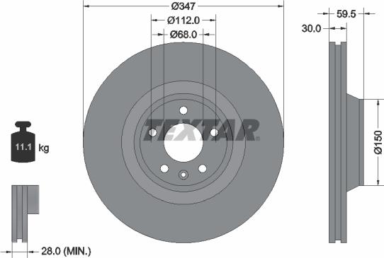 Textar 92132403 - Əyləc Diski furqanavto.az