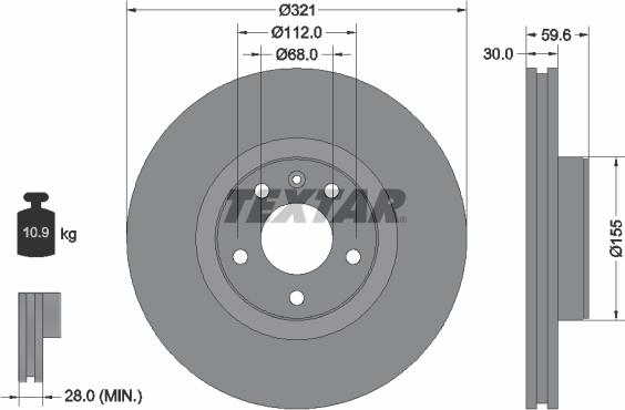 Textar 92132305 - Əyləc Diski furqanavto.az