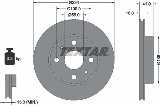 Textar 92129100 - Əyləc Diski furqanavto.az