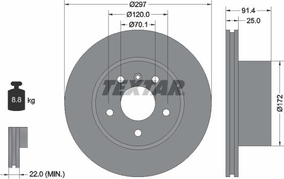 Textar 92129705 - Əyləc Diski furqanavto.az