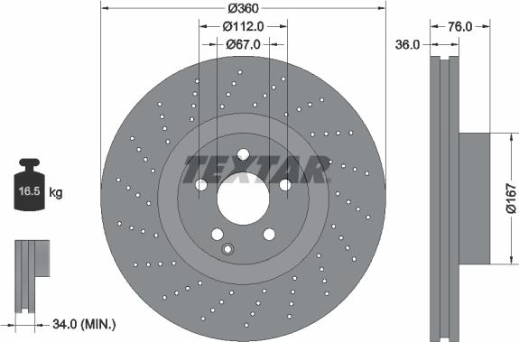 Textar 92124205 - Əyləc Diski furqanavto.az