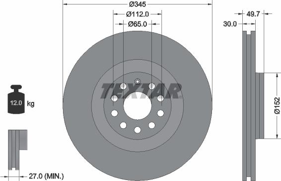 Textar 92120605 - Əyləc Diski furqanavto.az