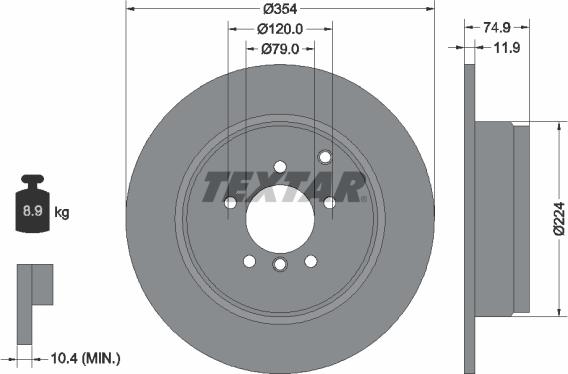 Textar 92174103 - Əyləc Diski furqanavto.az